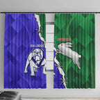 Rabbitohs and Bulldogs Window Curtain Dynamic Sporty Version