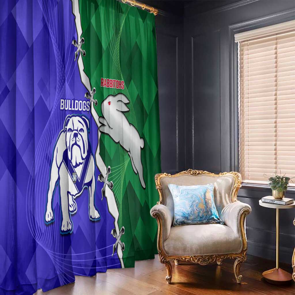 Rabbitohs and Bulldogs Window Curtain Dynamic Sporty Version