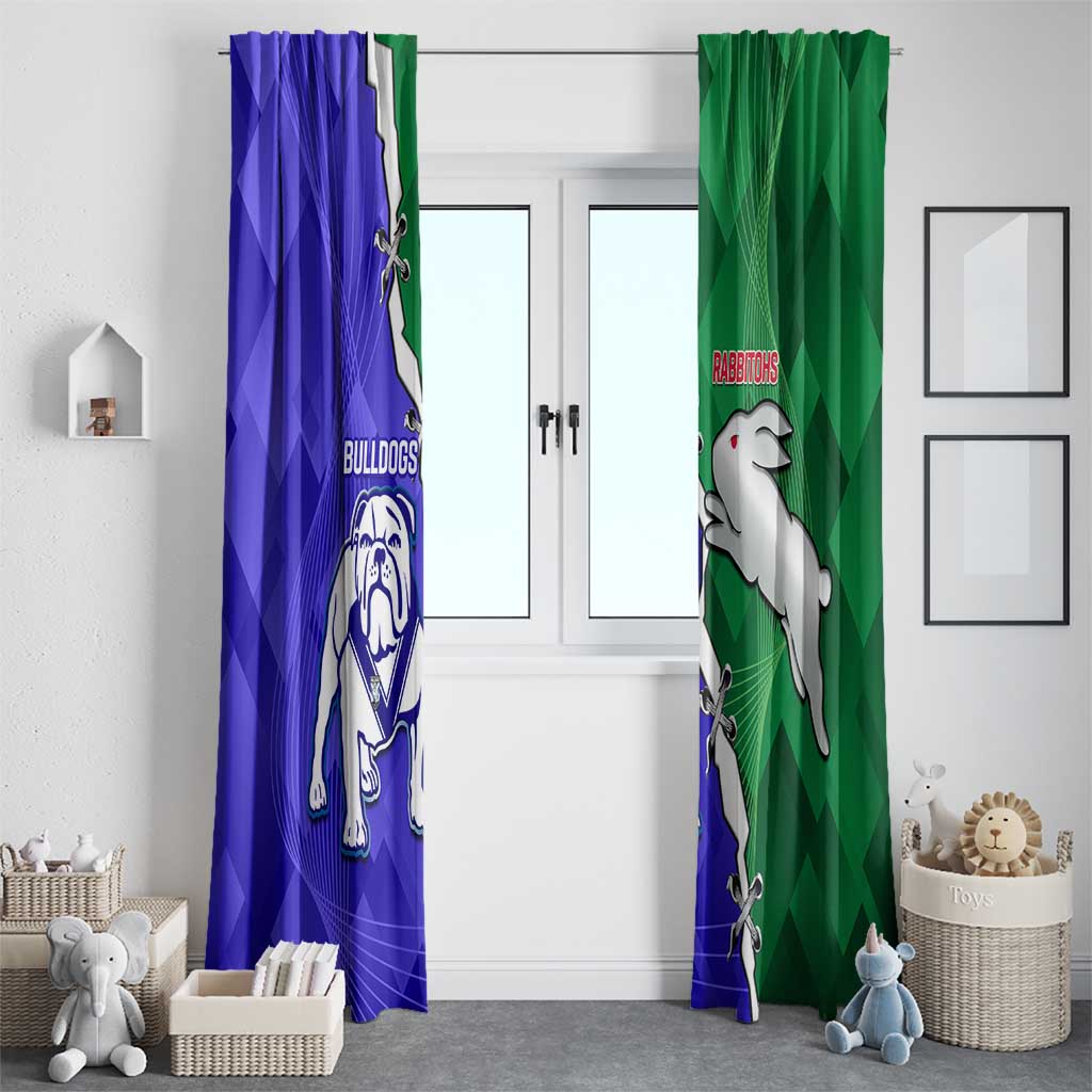 Rabbitohs and Bulldogs Window Curtain Dynamic Sporty Version