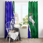 Rabbitohs and Bulldogs Window Curtain Dynamic Sporty Version