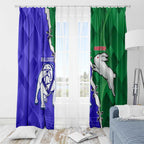 Rabbitohs and Bulldogs Window Curtain Dynamic Sporty Version
