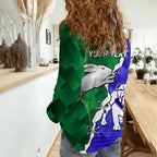 Personalised Rabbitohs and Bulldogs Women Casual Shirt Dynamic Sporty Version