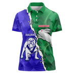 Personalised Rabbitohs and Bulldogs Women Polo Shirt Dynamic Sporty Version