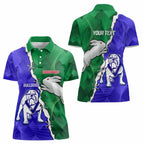 Personalised Rabbitohs and Bulldogs Women Polo Shirt Dynamic Sporty Version