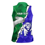 Personalised Rabbitohs and Bulldogs Women Sleeveless Polo Shirt Dynamic Sporty Version