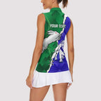 Personalised Rabbitohs and Bulldogs Women Sleeveless Polo Shirt Dynamic Sporty Version