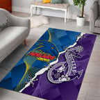 Crows and Dockers Area Rug Dynamic Sporty Version