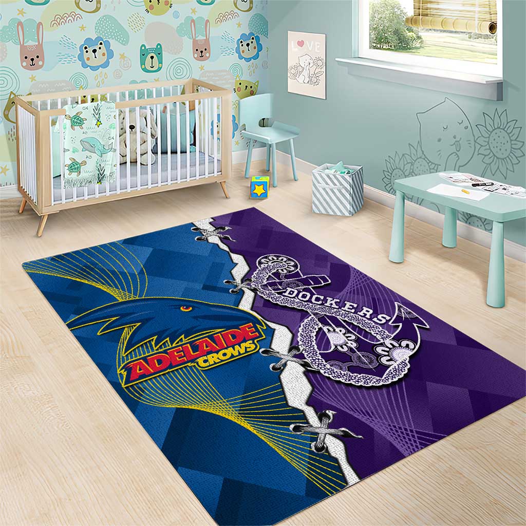 Crows and Dockers Area Rug Dynamic Sporty Version