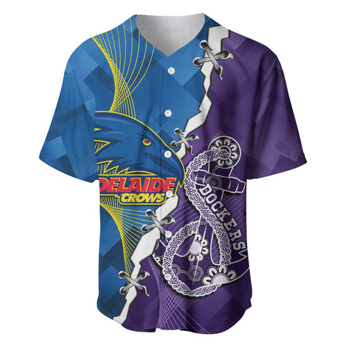 Personalised Crows and Dockers Baseball Jersey Dynamic Sporty Version
