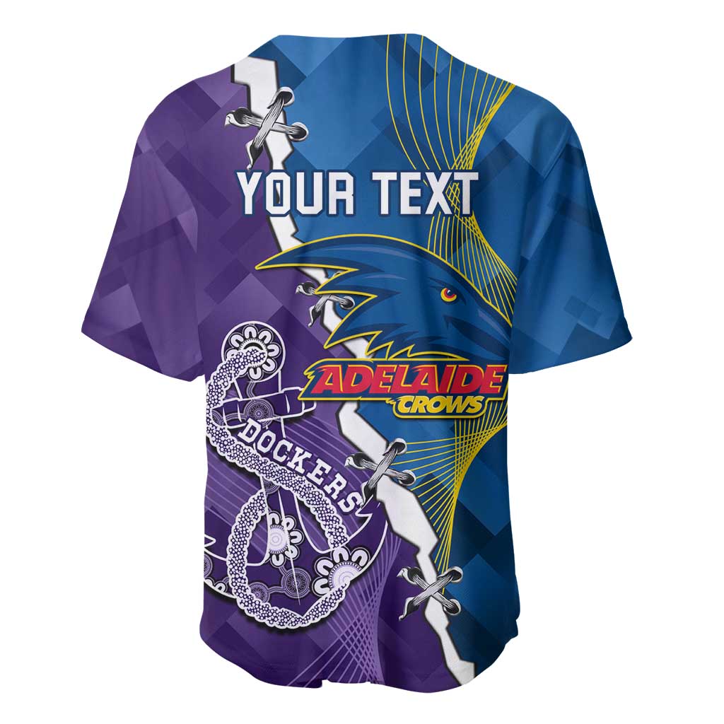Personalised Crows and Dockers Baseball Jersey Dynamic Sporty Version
