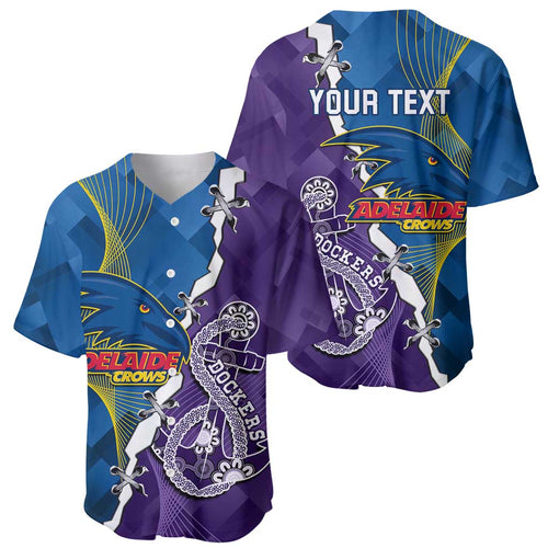 Personalised Crows and Dockers Baseball Jersey Dynamic Sporty Version