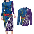 Personalised Crows and Dockers Couples Matching Long Sleeve Bodycon Dress and Long Sleeve Button Shirt Dynamic Sporty Version