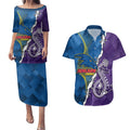 Personalised Crows and Dockers Couples Matching Puletasi and Hawaiian Shirt Dynamic Sporty Version