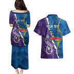 Personalised Crows and Dockers Couples Matching Puletasi and Hawaiian Shirt Dynamic Sporty Version