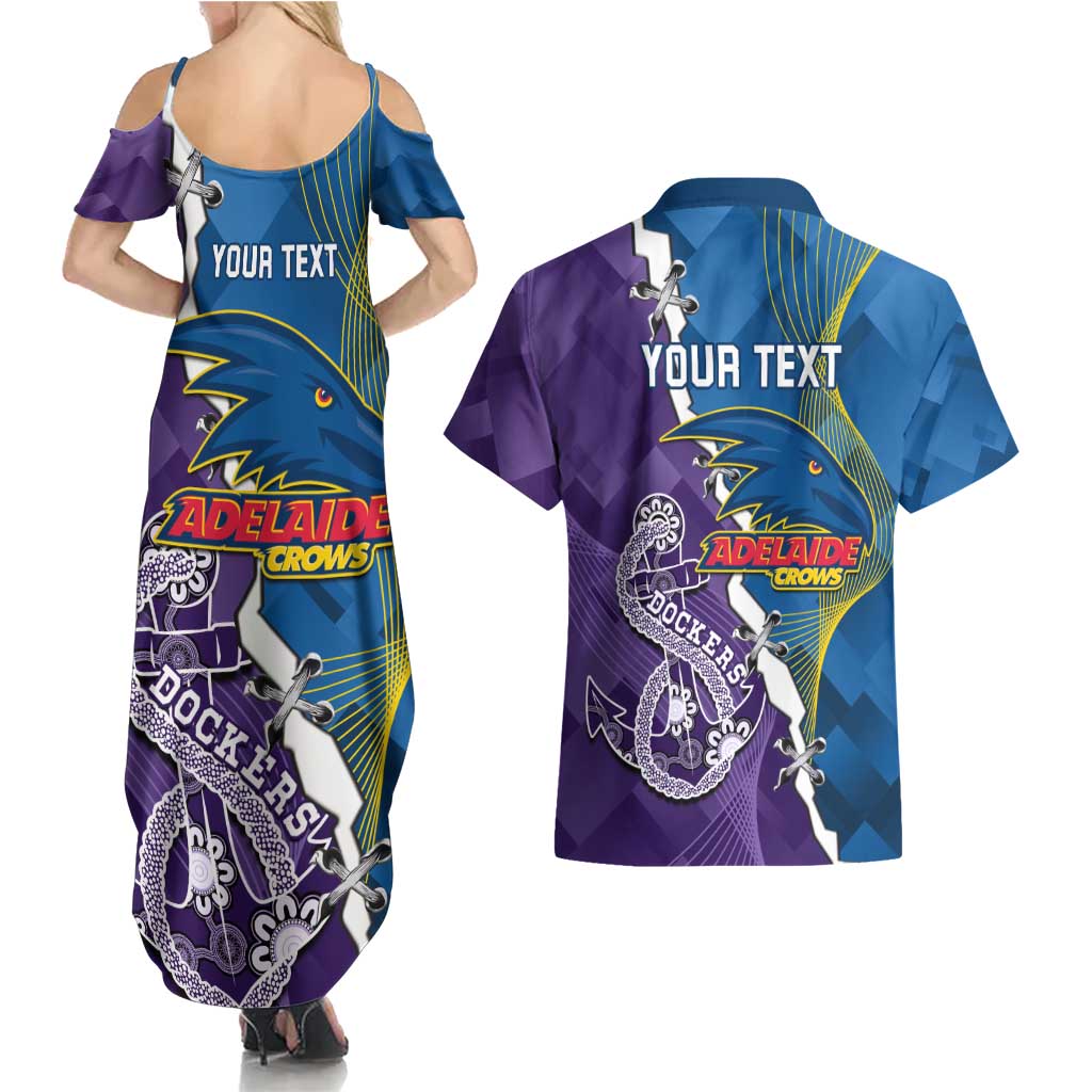 Personalised Crows and Dockers Couples Matching Summer Maxi Dress and Hawaiian Shirt Dynamic Sporty Version