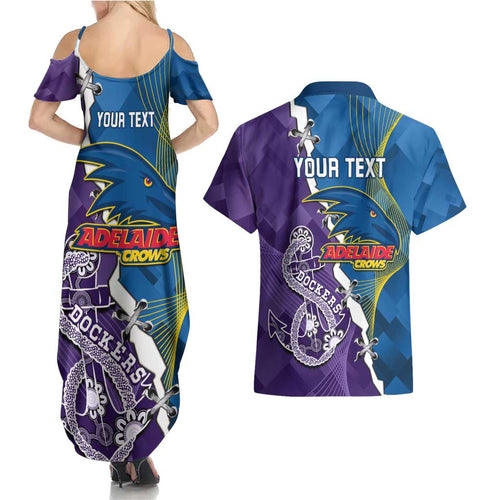 Personalised Crows and Dockers Couples Matching Summer Maxi Dress and Hawaiian Shirt Dynamic Sporty Version