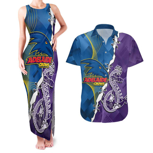 Personalised Crows and Dockers Couples Matching Tank Maxi Dress and Hawaiian Shirt Dynamic Sporty Version