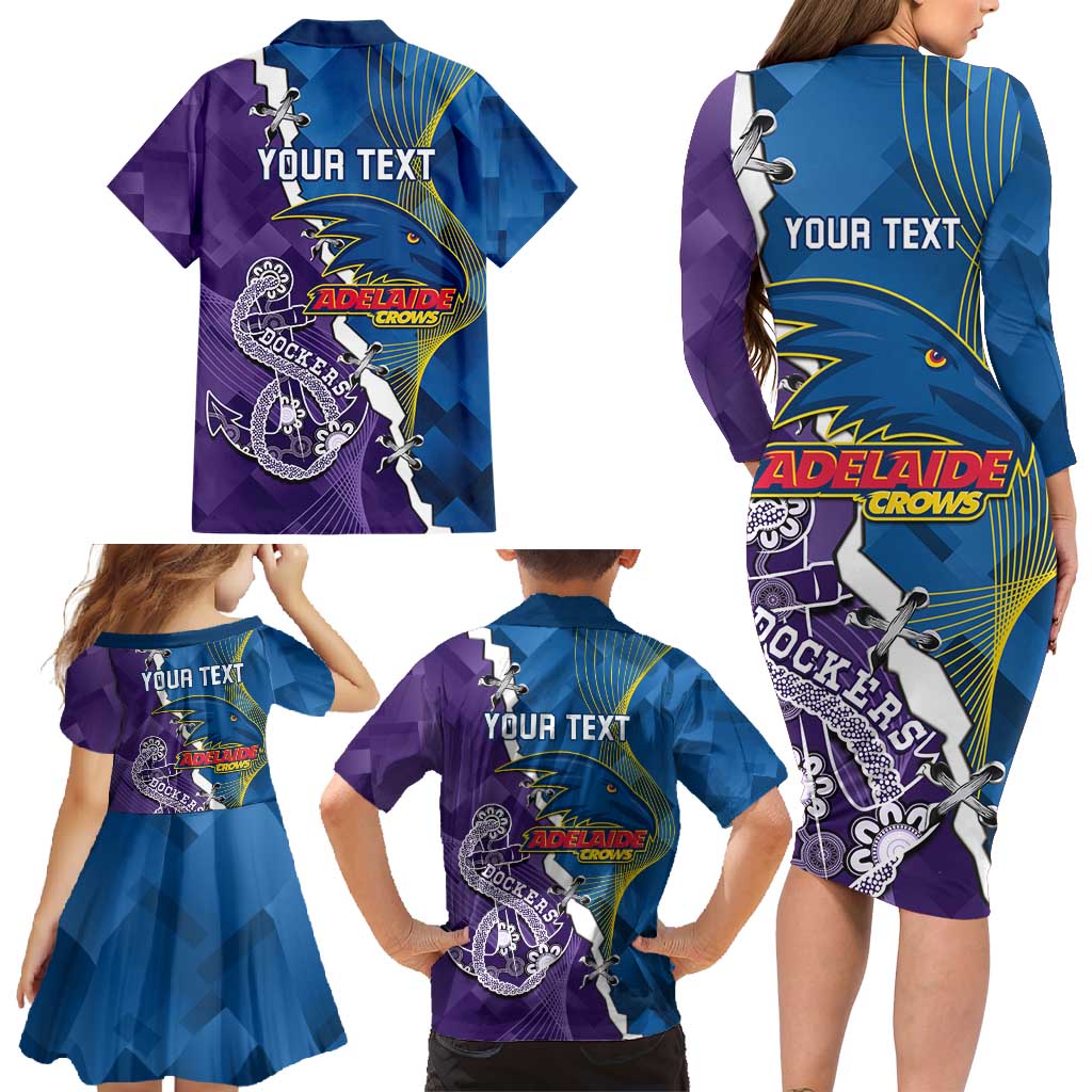Personalised Crows and Dockers Family Matching Long Sleeve Bodycon Dress and Hawaiian Shirt Dynamic Sporty Version