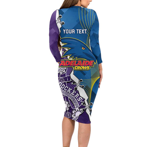 Personalised Crows and Dockers Family Matching Long Sleeve Bodycon Dress and Hawaiian Shirt Dynamic Sporty Version