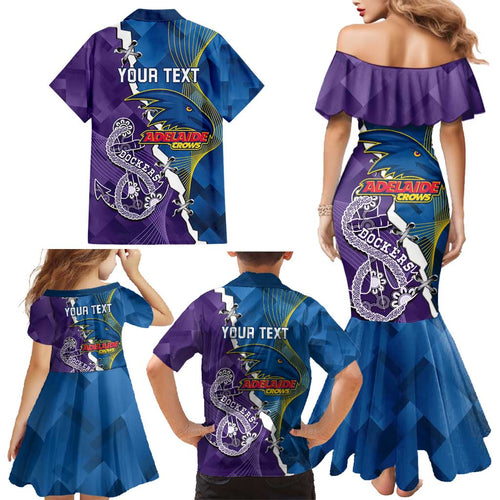 Personalised Crows and Dockers Family Matching Mermaid Dress and Hawaiian Shirt Dynamic Sporty Version