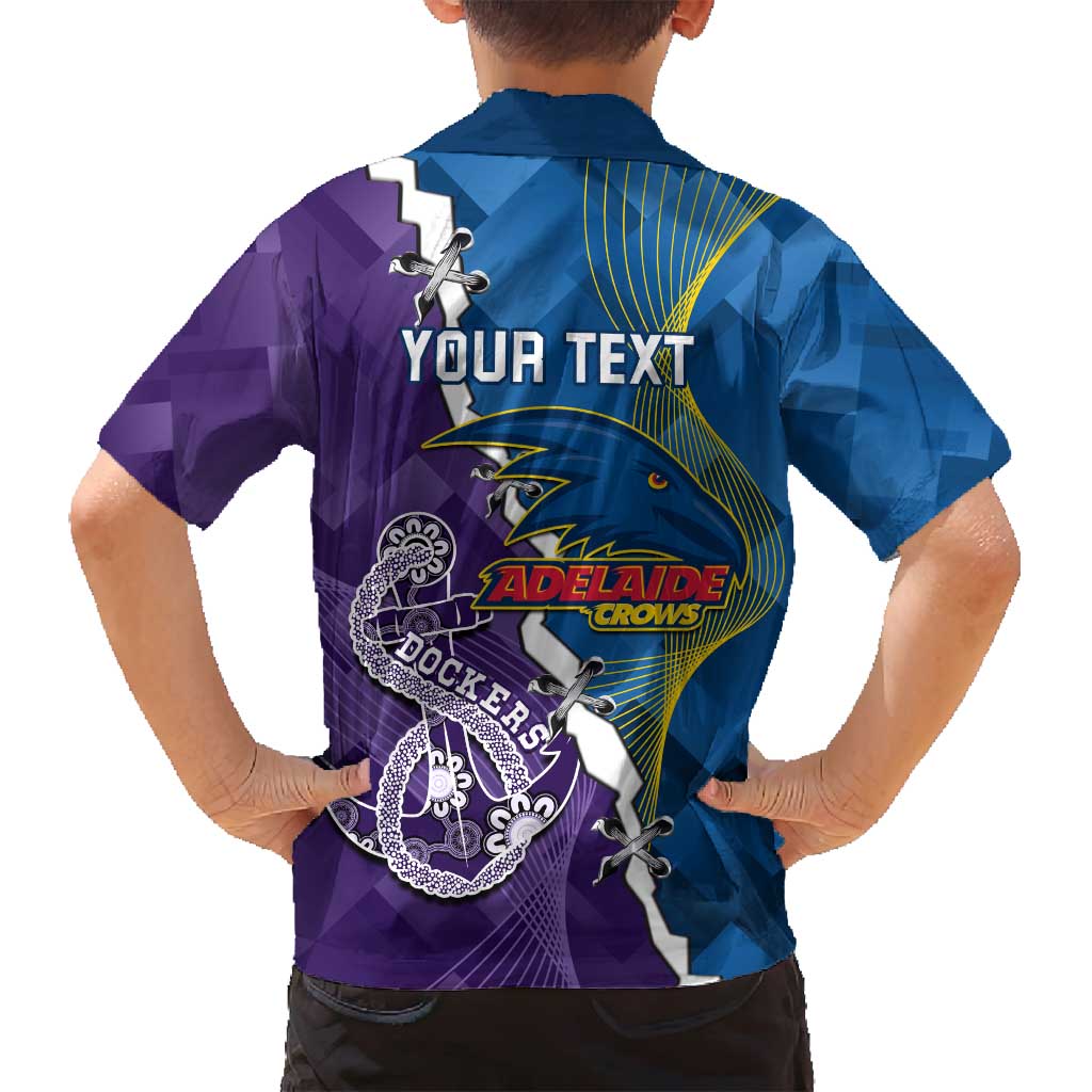 Personalised Crows and Dockers Family Matching Off Shoulder Maxi Dress and Hawaiian Shirt Dynamic Sporty Version
