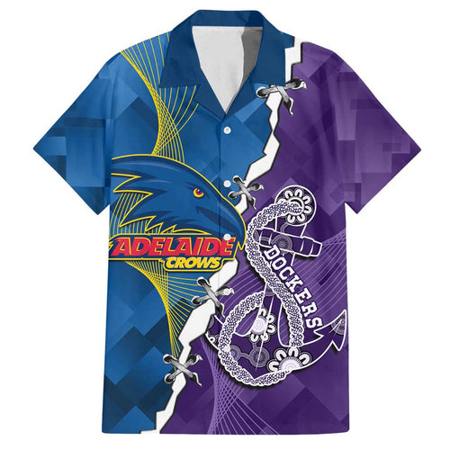 Personalised Crows and Dockers Family Matching Off Shoulder Short Dress and Hawaiian Shirt Dynamic Sporty Version