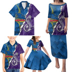 Personalised Crows and Dockers Family Matching Puletasi and Hawaiian Shirt Dynamic Sporty Version