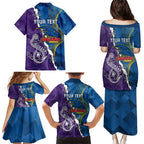 Personalised Crows and Dockers Family Matching Puletasi and Hawaiian Shirt Dynamic Sporty Version