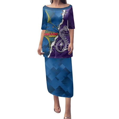 Personalised Crows and Dockers Family Matching Puletasi and Hawaiian Shirt Dynamic Sporty Version