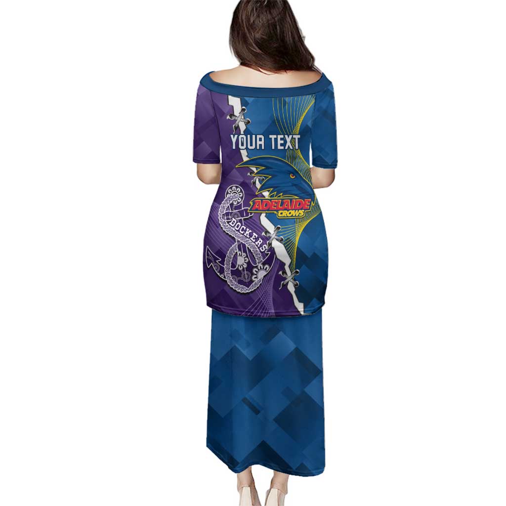 Personalised Crows and Dockers Family Matching Puletasi and Hawaiian Shirt Dynamic Sporty Version