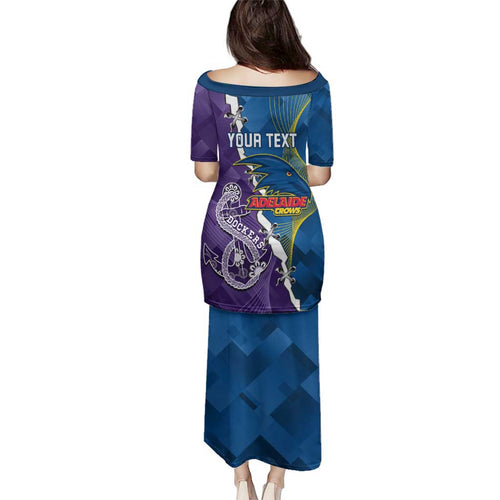 Personalised Crows and Dockers Family Matching Puletasi and Hawaiian Shirt Dynamic Sporty Version