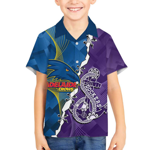 Personalised Crows and Dockers Family Matching Puletasi and Hawaiian Shirt Dynamic Sporty Version