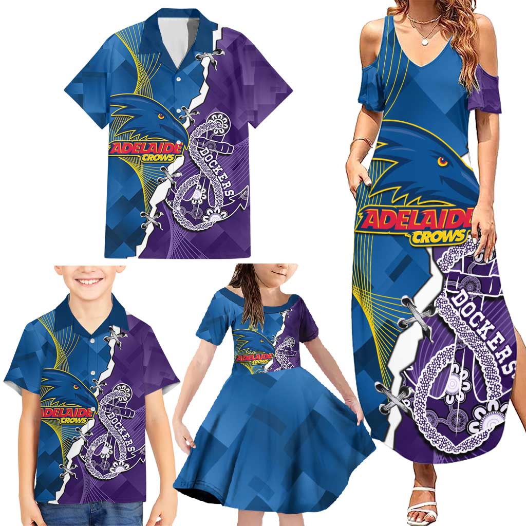 Personalised Crows and Dockers Family Matching Summer Maxi Dress and Hawaiian Shirt Dynamic Sporty Version