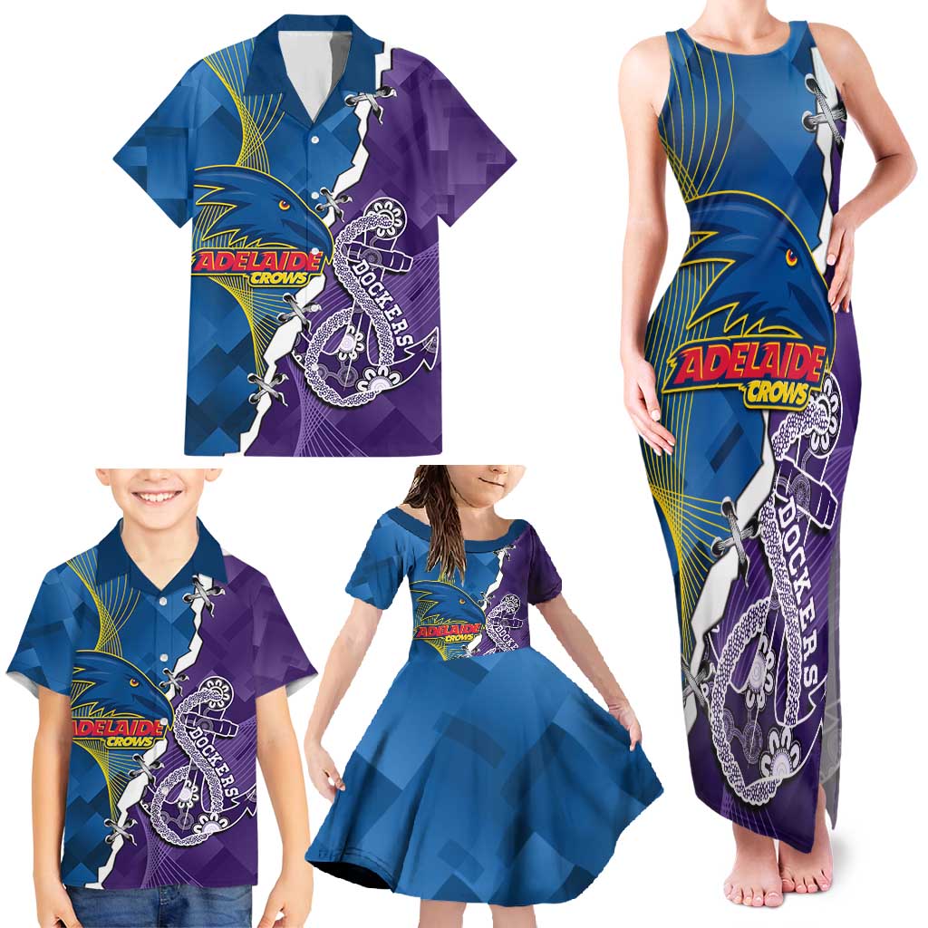 Personalised Crows and Dockers Family Matching Tank Maxi Dress and Hawaiian Shirt Dynamic Sporty Version