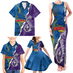 Personalised Crows and Dockers Family Matching Tank Maxi Dress and Hawaiian Shirt Dynamic Sporty Version
