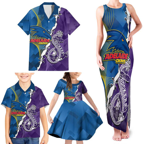 Personalised Crows and Dockers Family Matching Tank Maxi Dress and Hawaiian Shirt Dynamic Sporty Version
