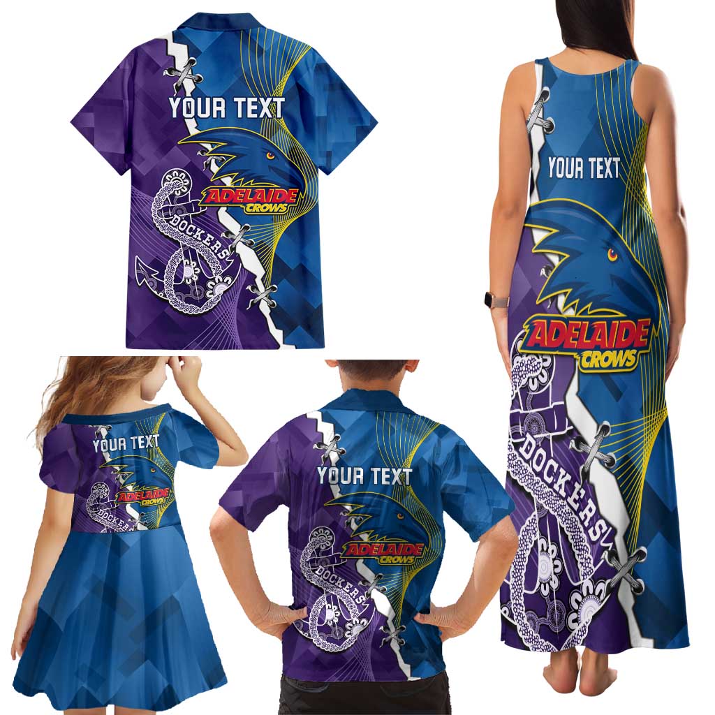 Personalised Crows and Dockers Family Matching Tank Maxi Dress and Hawaiian Shirt Dynamic Sporty Version