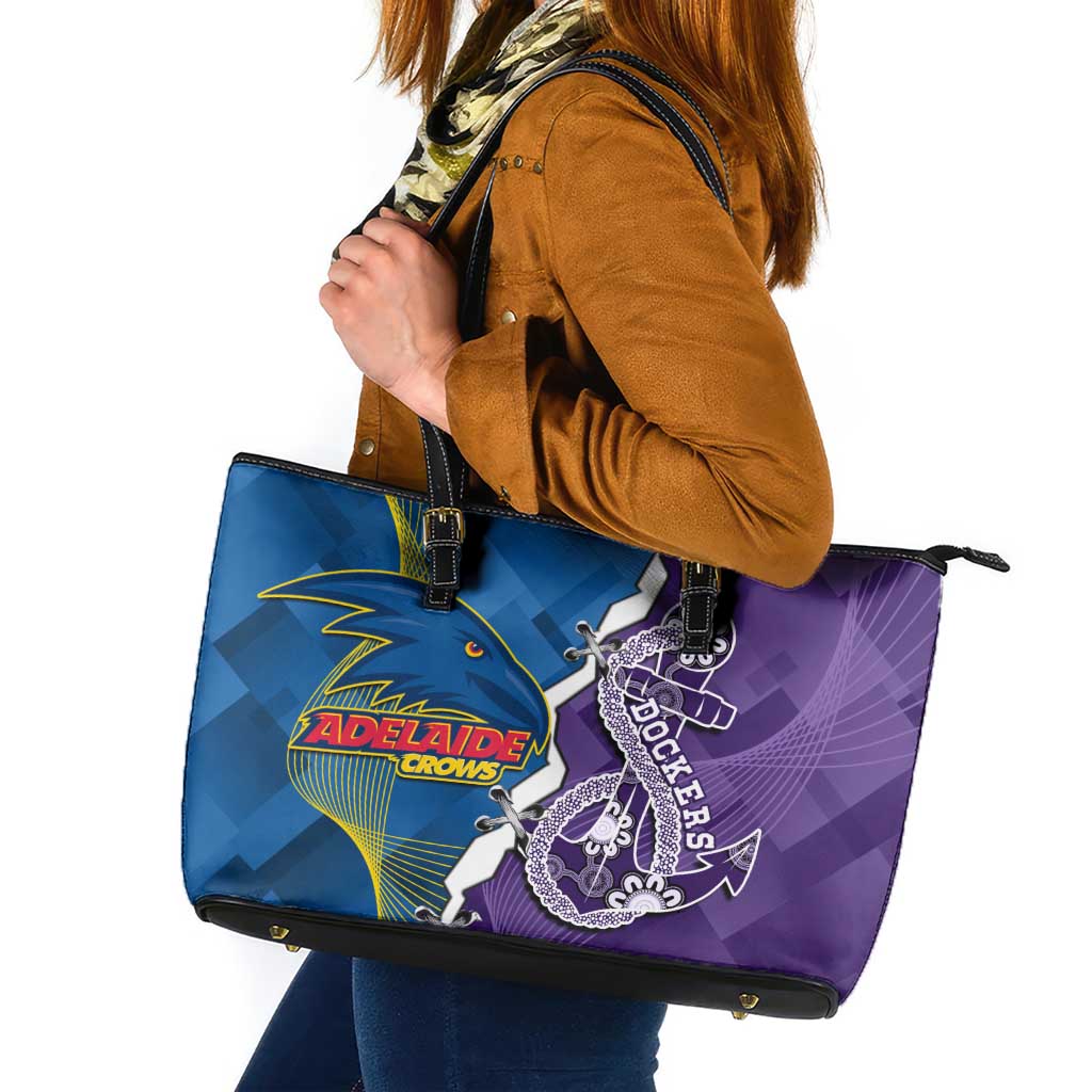 Crows and Dockers Leather Tote Bag Dynamic Sporty Version