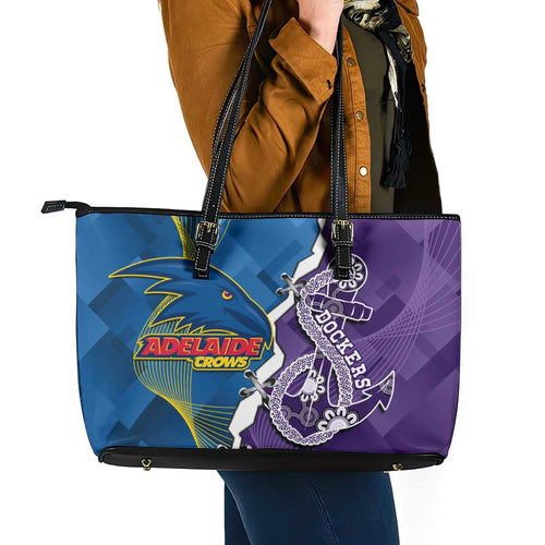 Crows and Dockers Leather Tote Bag Dynamic Sporty Version