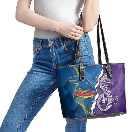 Crows and Dockers Leather Tote Bag Dynamic Sporty Version