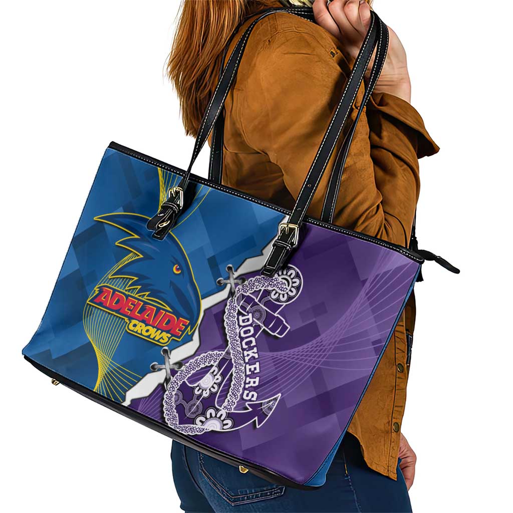 Crows and Dockers Leather Tote Bag Dynamic Sporty Version