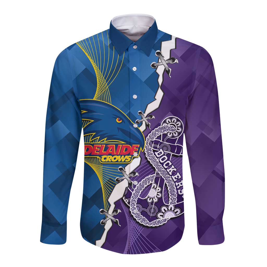 Personalised Crows and Dockers Long Sleeve Button Shirt Dynamic Sporty Version
