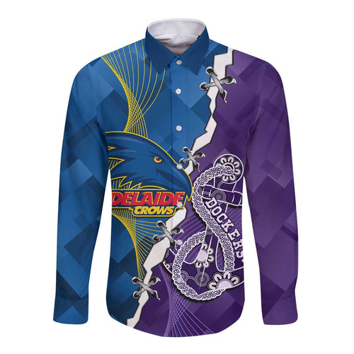 Personalised Crows and Dockers Long Sleeve Button Shirt Dynamic Sporty Version
