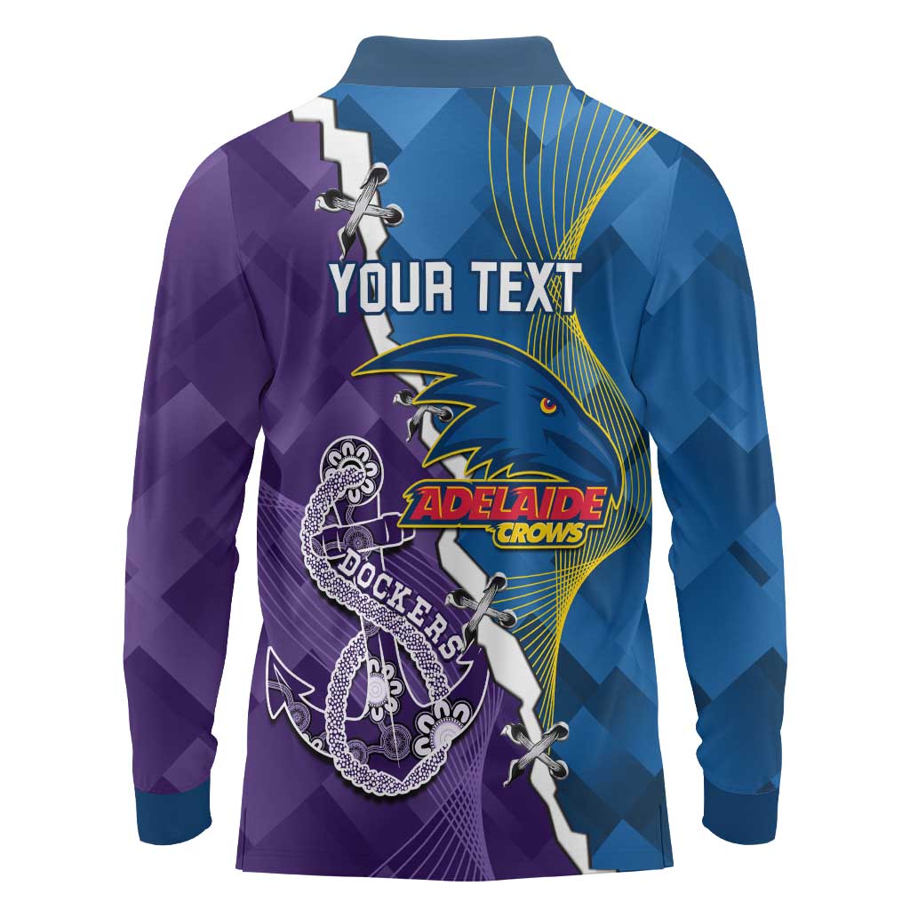Personalised Crows and Dockers Long Sleeve Polo Shirt Dynamic Sporty Version