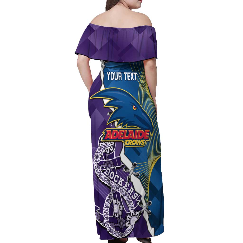 Personalised Crows and Dockers Off Shoulder Maxi Dress Dynamic Sporty Version