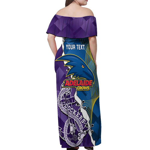 Personalised Crows and Dockers Off Shoulder Maxi Dress Dynamic Sporty Version