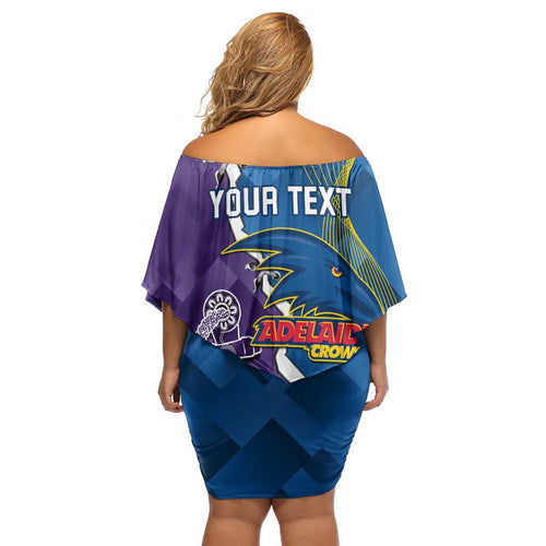 Personalised Crows and Dockers Off Shoulder Short Dress Dynamic Sporty Version