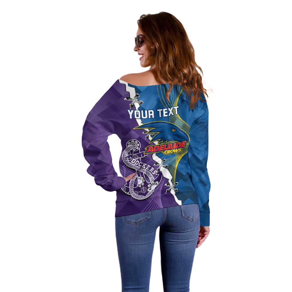 Personalised Crows and Dockers Off Shoulder Sweater Dynamic Sporty Version