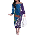 Personalised Crows and Dockers Off The Shoulder Long Sleeve Dress Dynamic Sporty Version