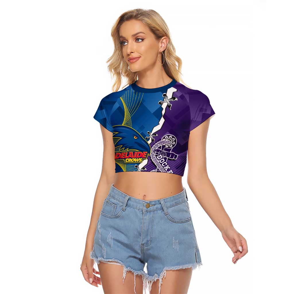 Personalised Crows and Dockers Raglan Cropped T Shirt Dynamic Sporty Version